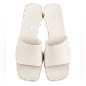 Gucci Women's White/Cream Rubber Mules size 9 - 39